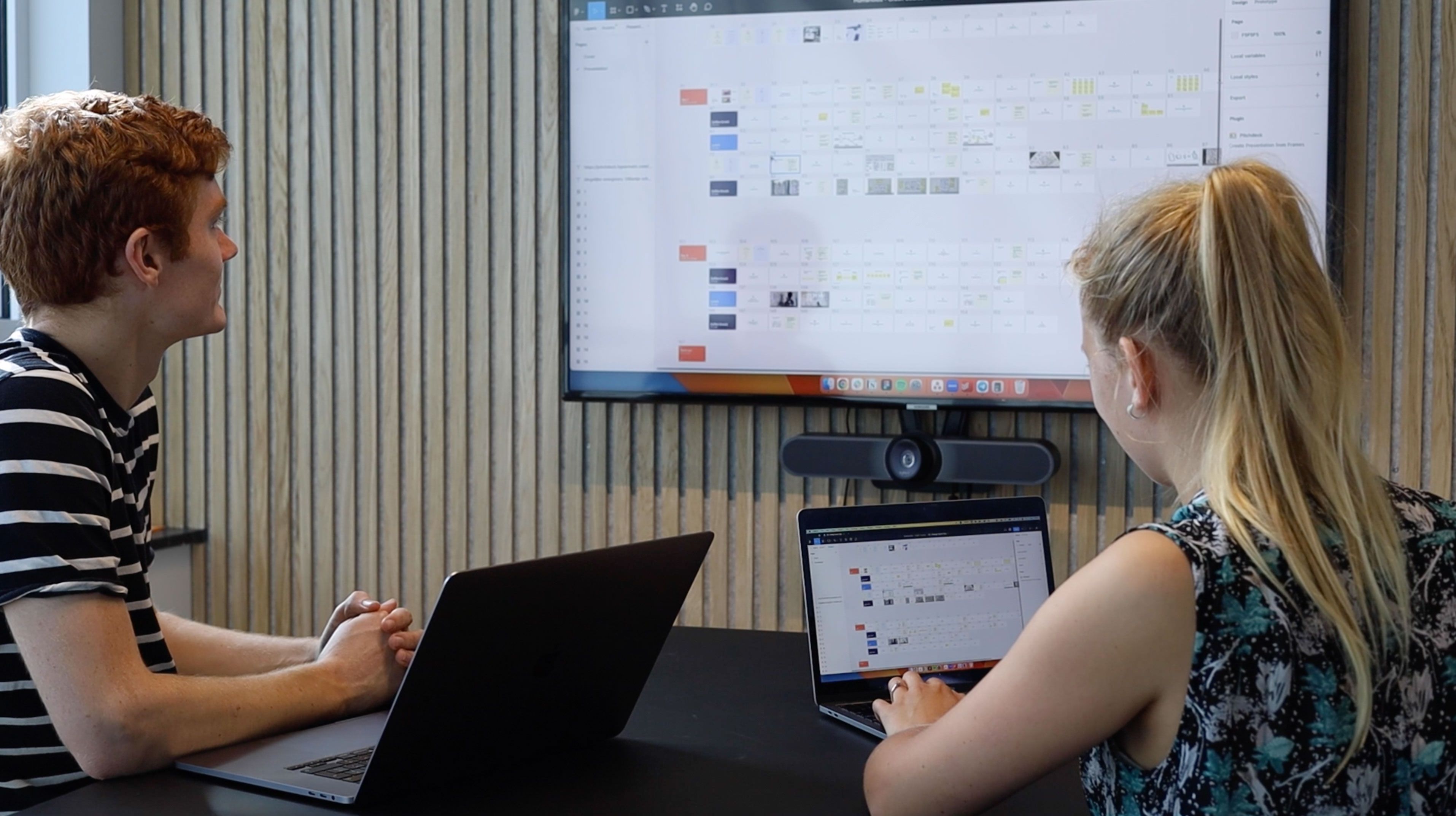 Designers voor een scherm