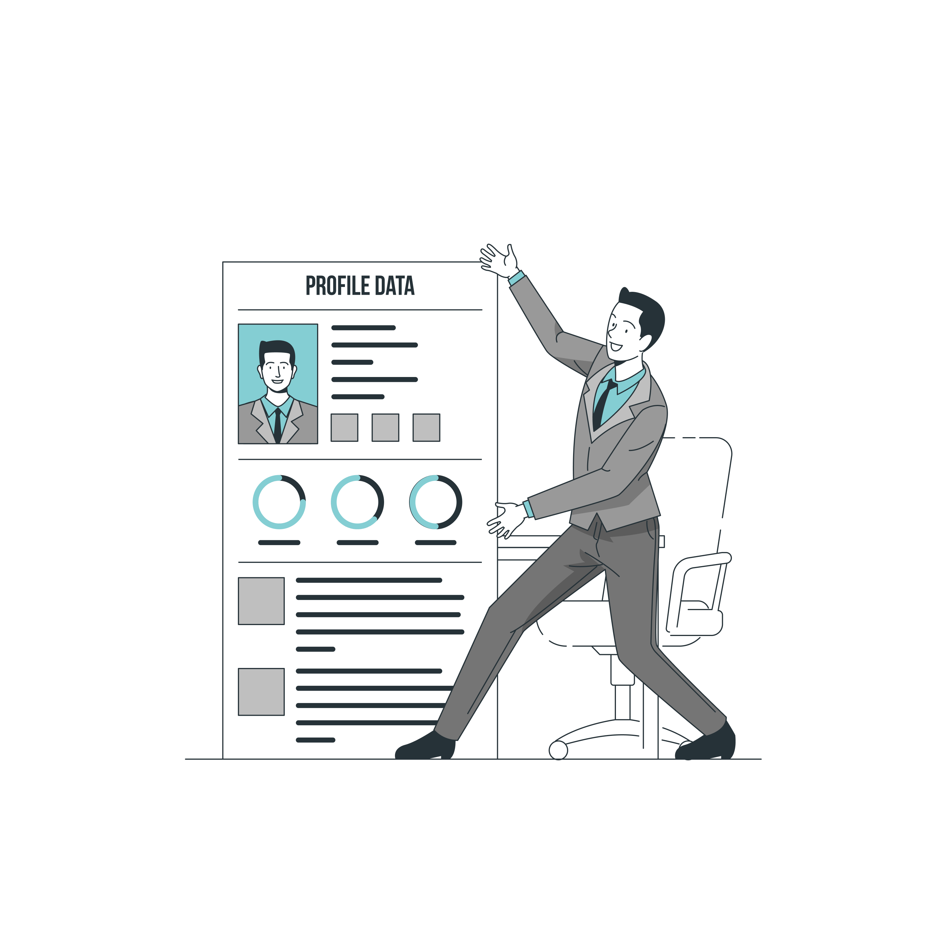 Illustrman met cv
